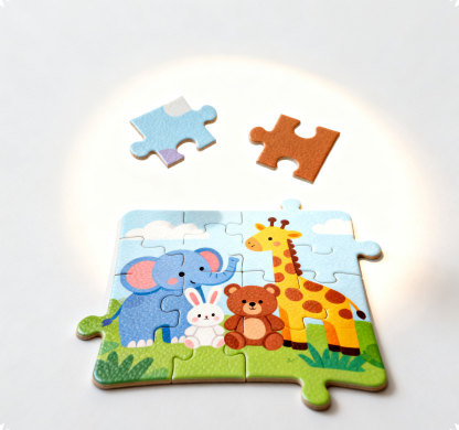 Gyermekeknek szánt állat témájú fejlesztő kirakó