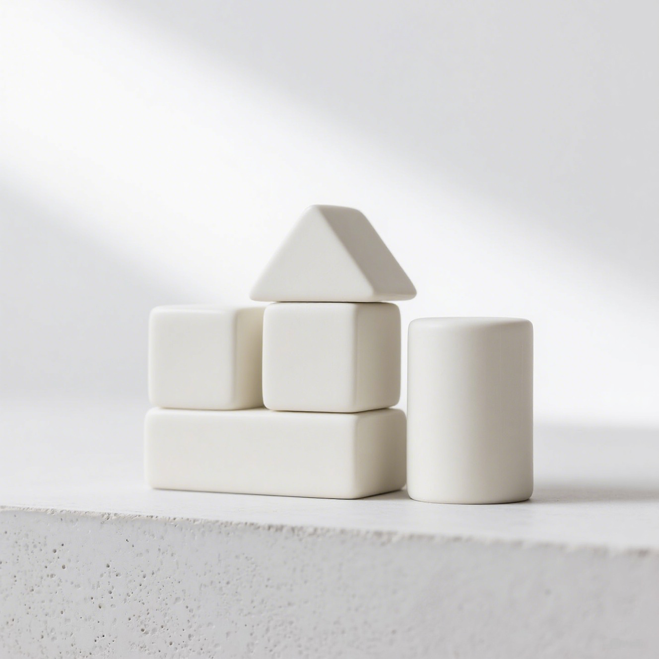 Gyermek natúr bükkfa építőkocka lakkozás nélkül