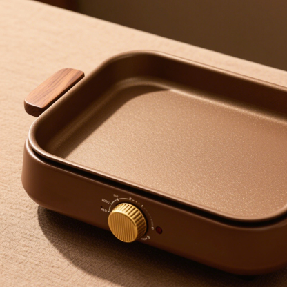 Elegancka elektryczna płyta do grillowania z powłoką nieprzywierającą