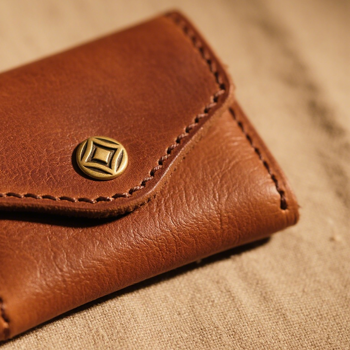 Ekskluzywny portfel z prawdziwej skóry ręcznie szyty