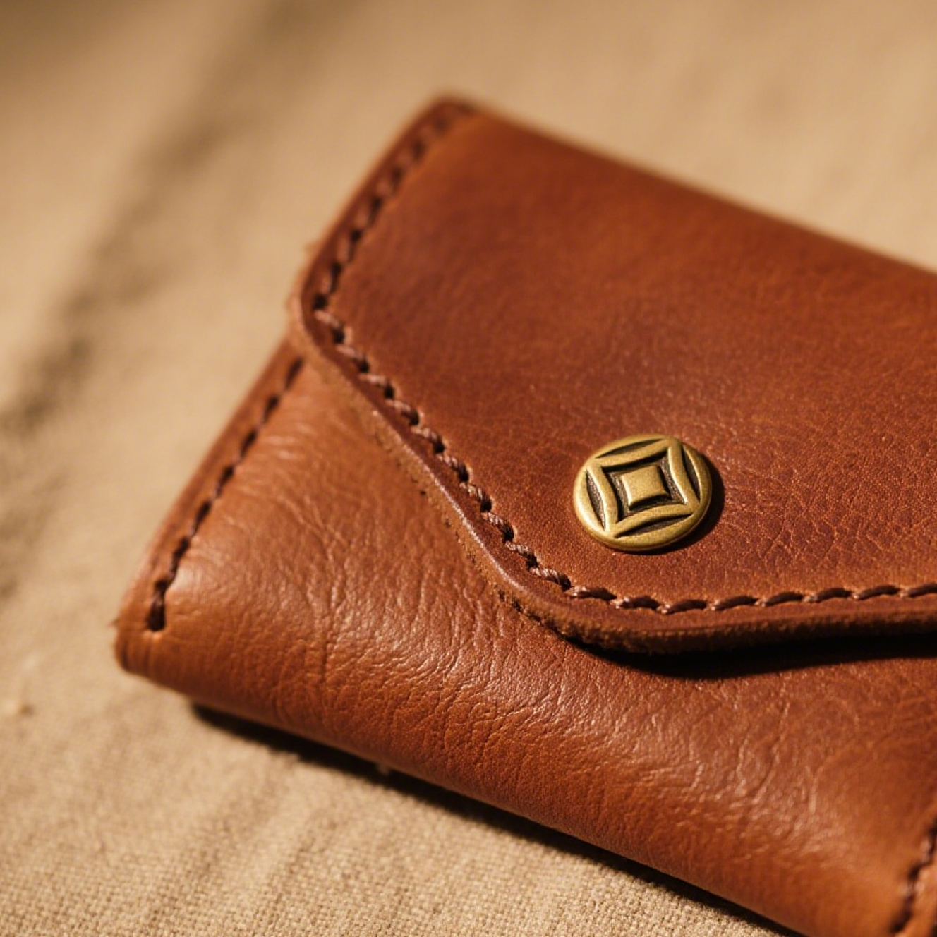 Ekskluzywny portfel z prawdziwej skóry ręcznie szyty