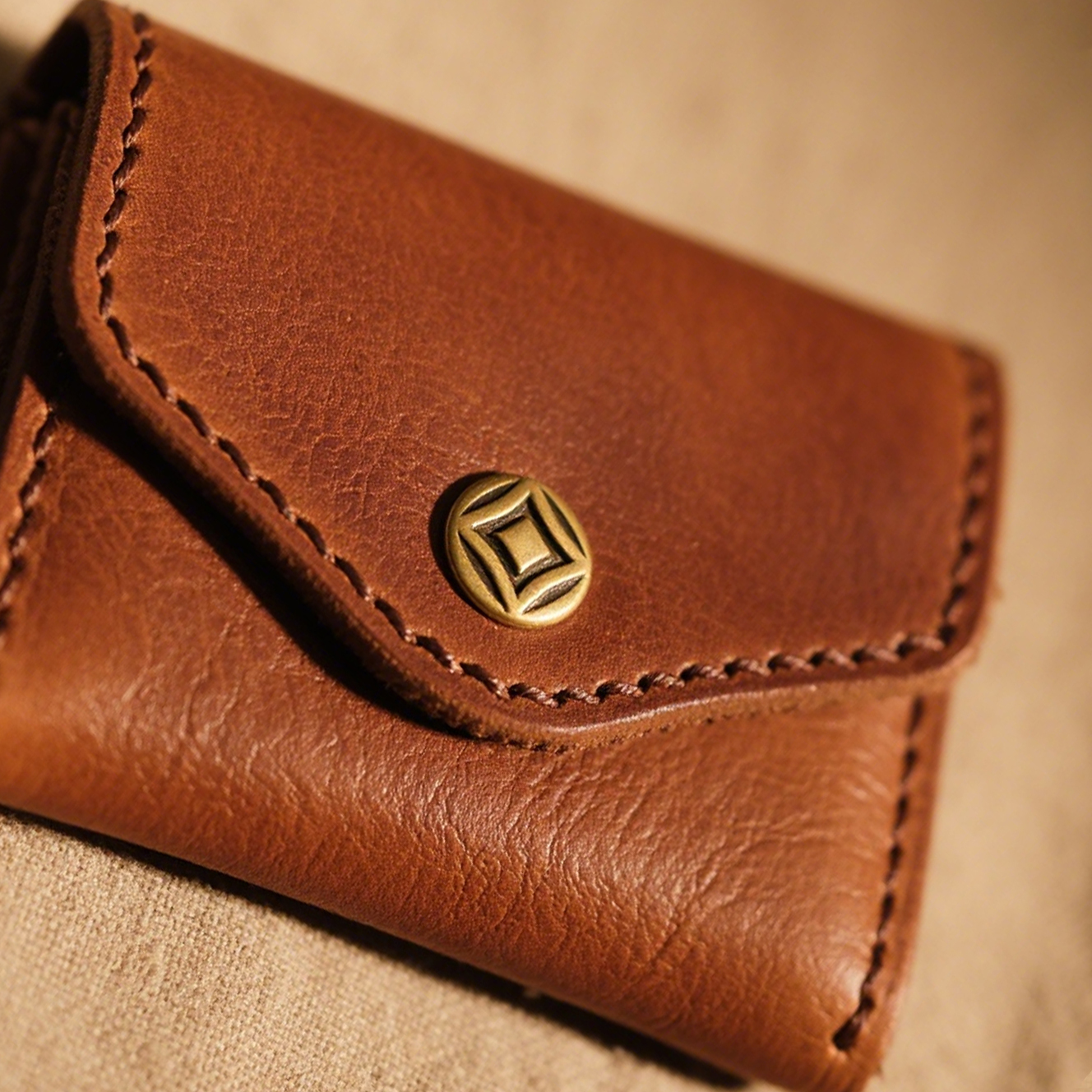 Ekskluzywny portfel z prawdziwej skóry ręcznie szyty