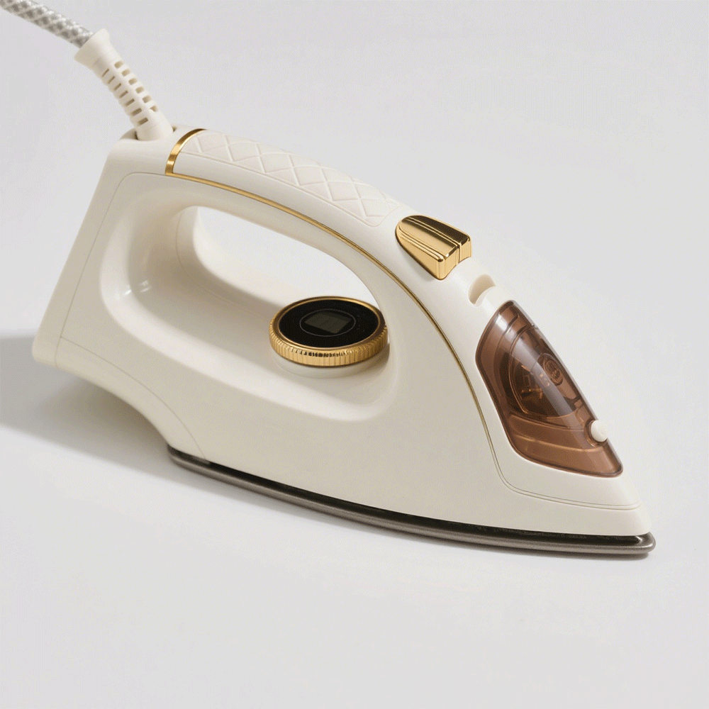 Otthoni elektromos vasaló víz nélkül, hőmérséklet szabályozással és ránctalanító funkcióval