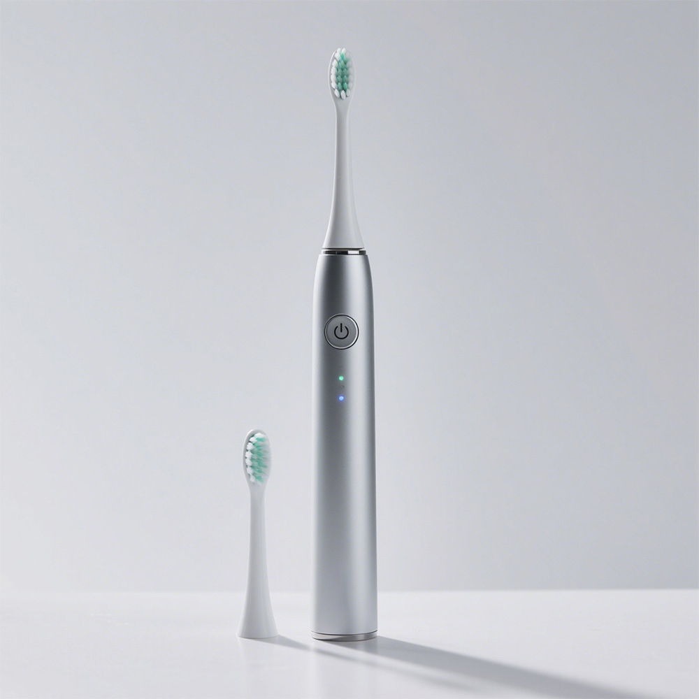 Hangvezérelt elektromos fogkefe puha sörtékkel, indukciós töltéssel felnőtteknek