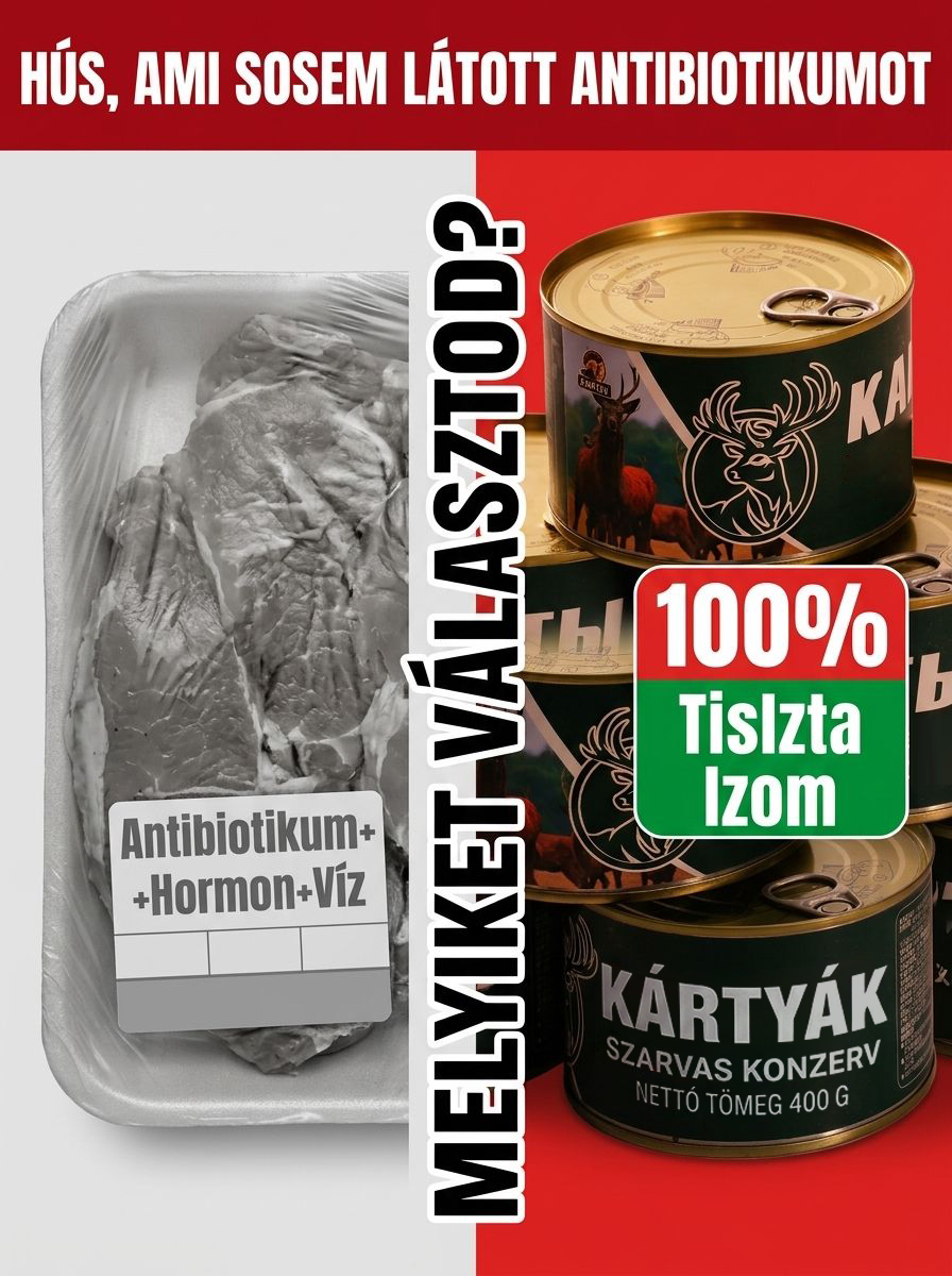 100% vadon élő szibériai erős szarvashús