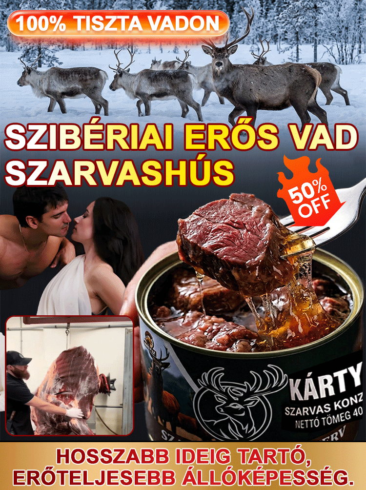 100% vadon élő szibériai erős szarvashús