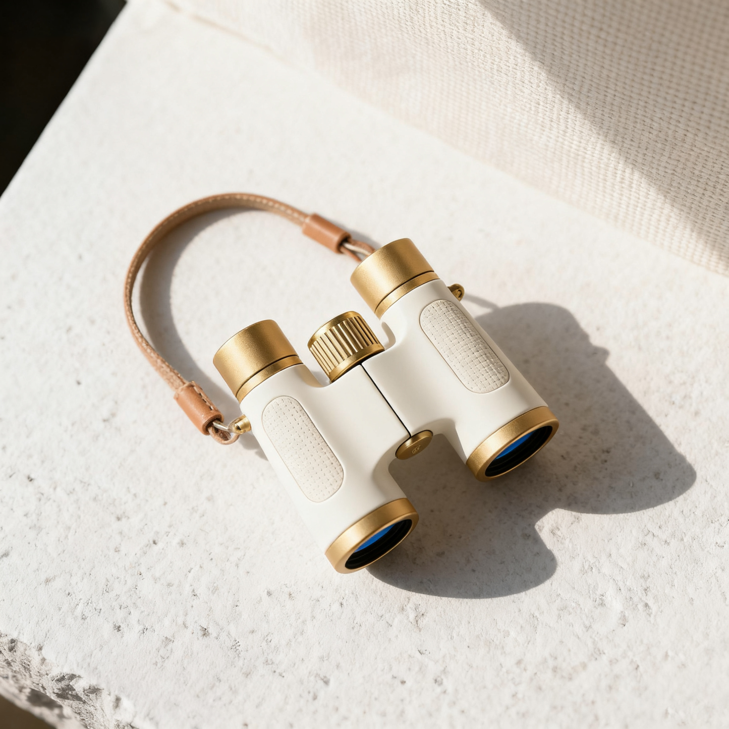 Lornetki z metalu i skóry