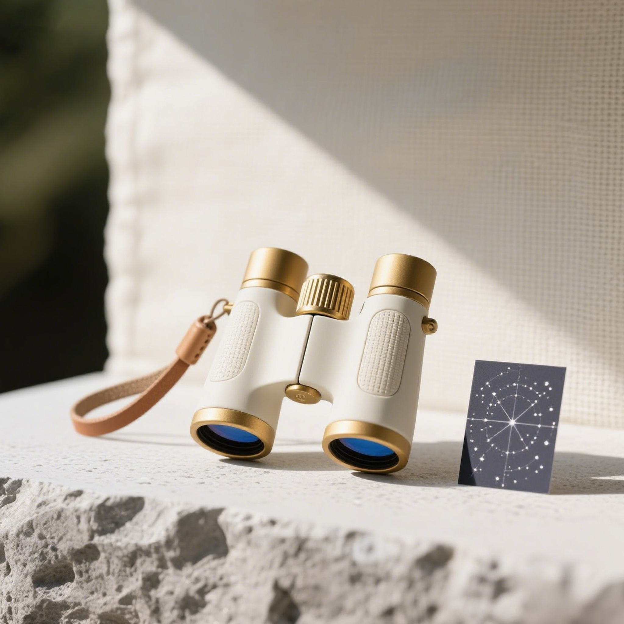 Lornetki z metalu i skóry