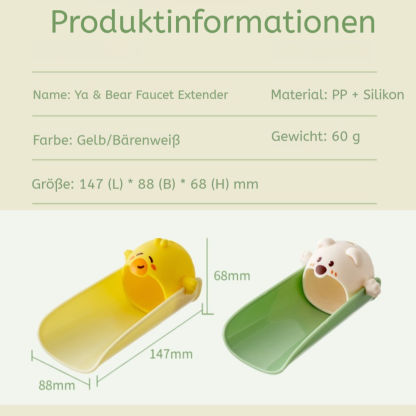 Niedlicher verlängerter Wasserhahnauslauf-Spritzschutz für Waschbecken