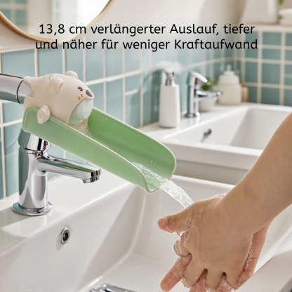 Niedlicher verlängerter Wasserhahnauslauf-Spritzschutz für Waschbecken