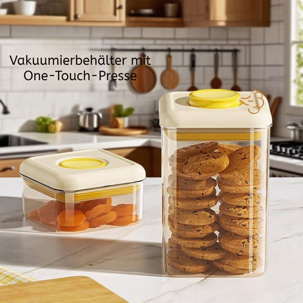 Vakuum-Vorratsdose für Getreide mit Druckknopf, luftdicht und feuchtigkeitsbeständig