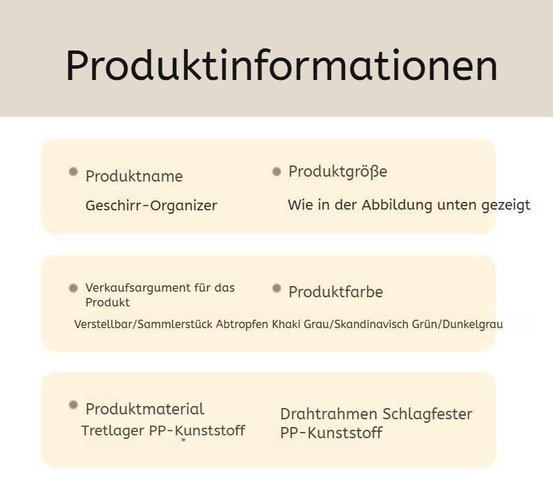 Abnehmbares und verstellbares Küchen-Geschirrregal