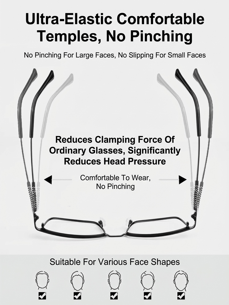 ✨<1 Pair Fits All: +100 to +1000 Corrective Power> German-Engineered Auto-Focus: Crystal Clear Vision in 60ms with Aerospace Titanium! ✨