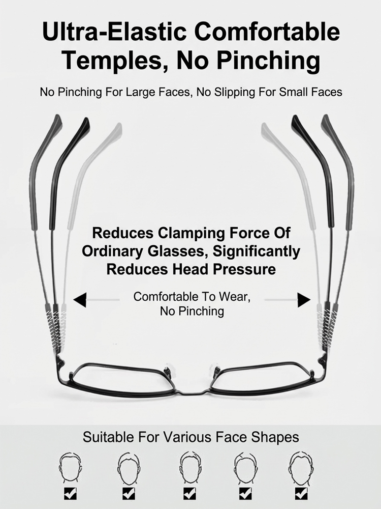 ✨<1 Pair Fits All: +100 to +1000 Corrective Power> German-Engineered Auto-Focus: Crystal Clear Vision in 60ms with Aerospace Titanium! ✨