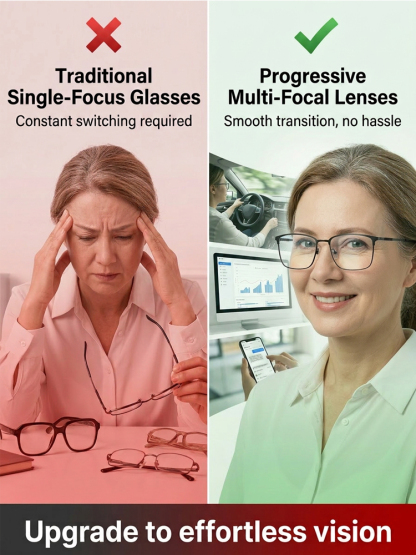 ✨<1 Pair Fits All: +100 to +1000 Corrective Power> German-Engineered Auto-Focus: Crystal Clear Vision in 60ms with Aerospace Titanium! ✨