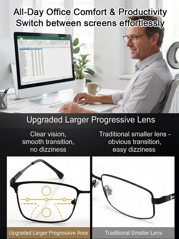 ✨<1 Pair Fits All: +100 to +1000 Corrective Power> German-Engineered Auto-Focus: Crystal Clear Vision in 60ms with Aerospace Titanium! ✨