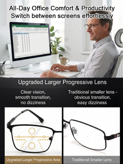 ✨<1 Pair Fits All: +100 to +1000 Corrective Power> German-Engineered Auto-Focus: Crystal Clear Vision in 60ms with Aerospace Titanium! ✨