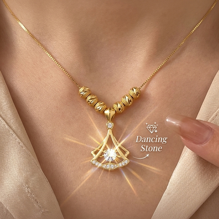 The "Heartbeat" Necklace for Mother's Day. Paris Design Dancing Stone. 100% S925 Silver.