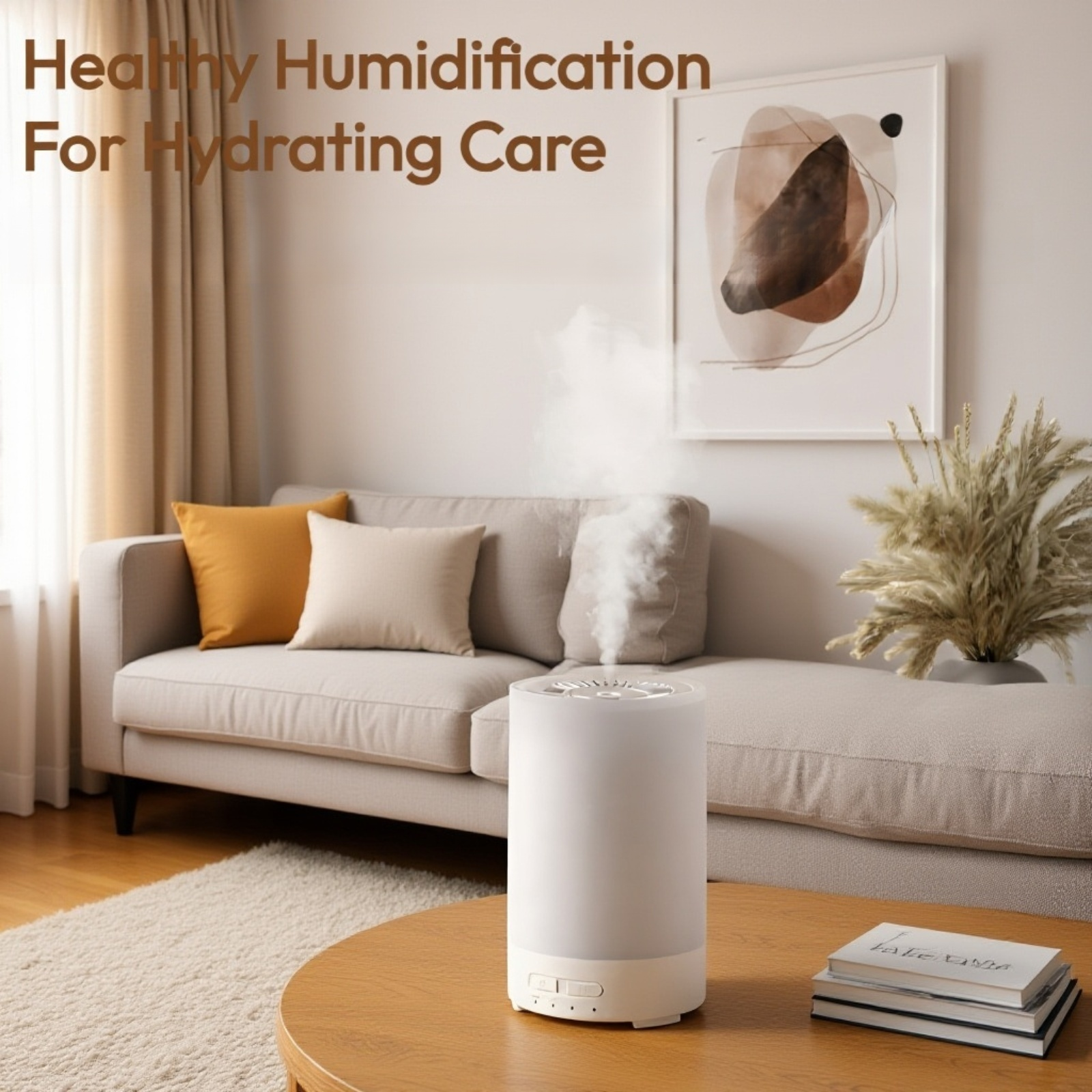 USB Colorful Wood Grain Aroma Humidifier with LED Lights