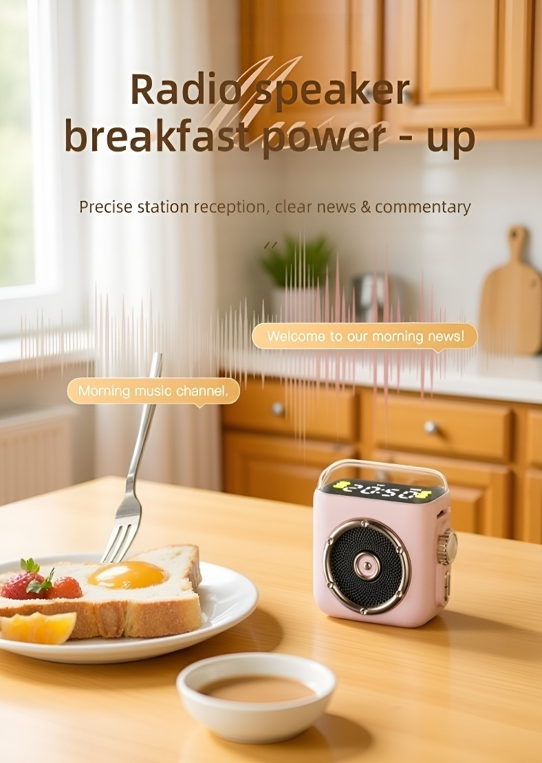 Retro style mini Bluetooth speaker for outdoor use