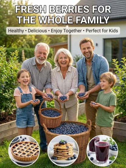 🫐【No fruit, full refund】Duke Blueberry Sapling - XXL Jumbo Fruit, High Yield, Ideal for Garden or Potted Planting