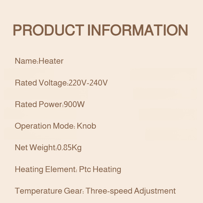 Vertical heater with adjustable temperature