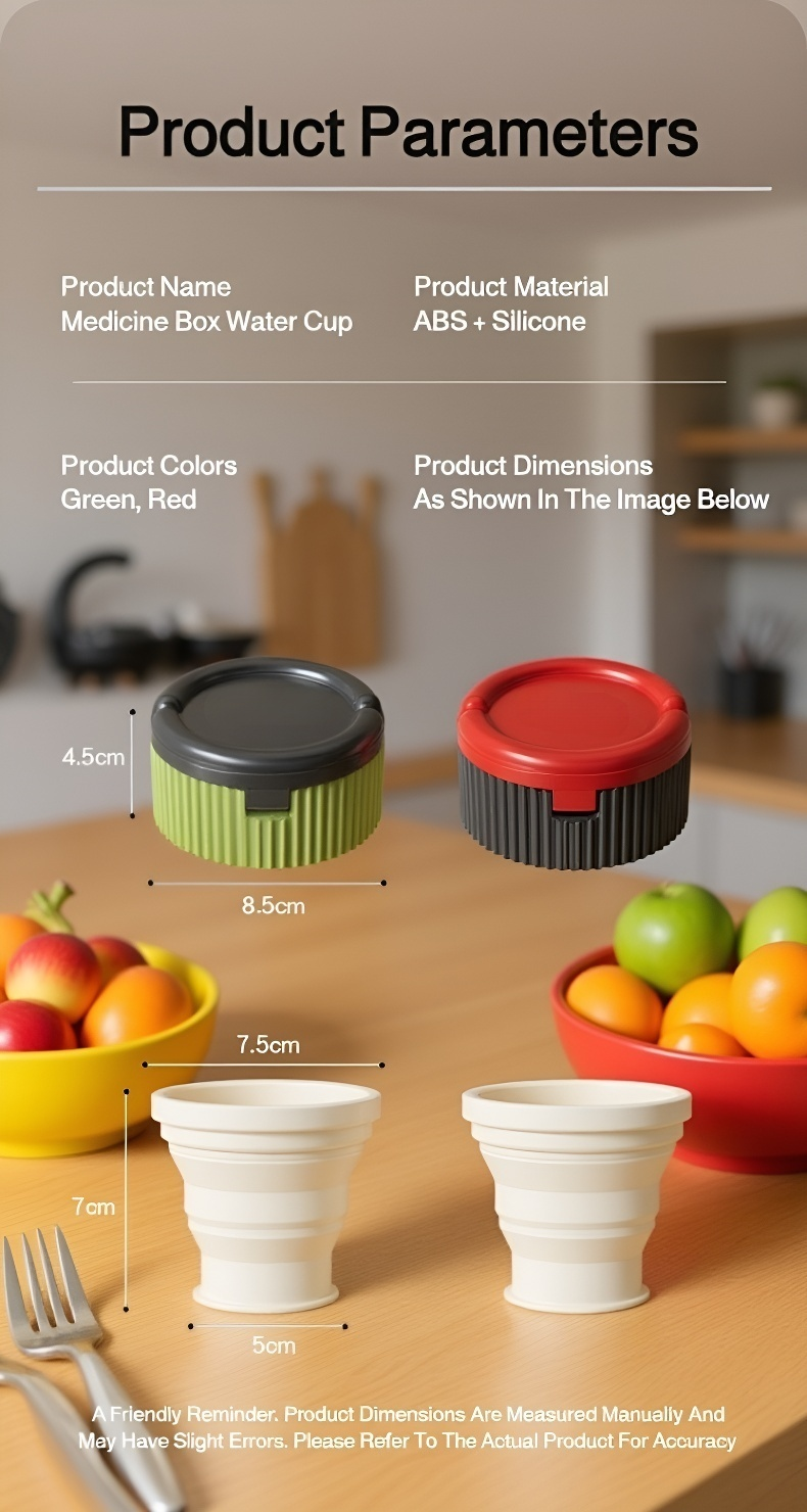 Compact water bottle with built-in pill organizer