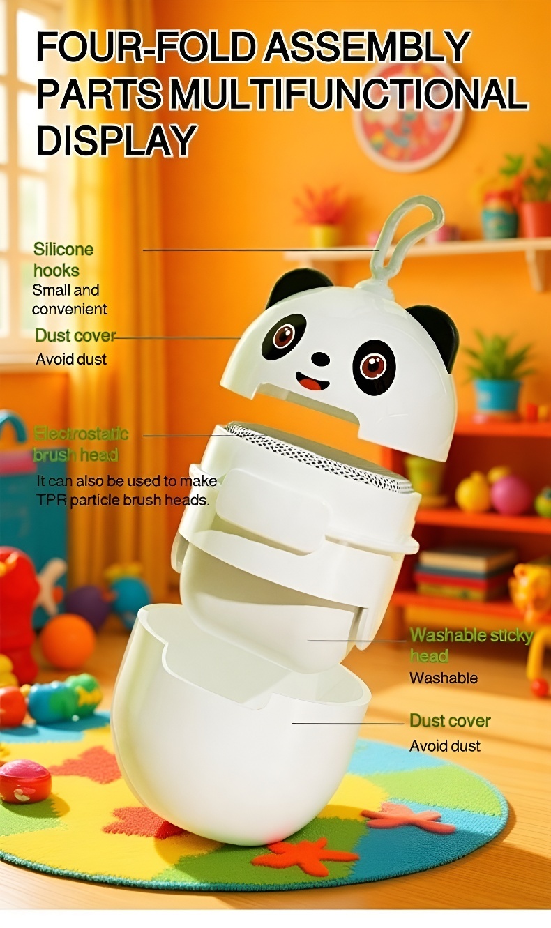 Reusable lint roller removing pet hair from sofa