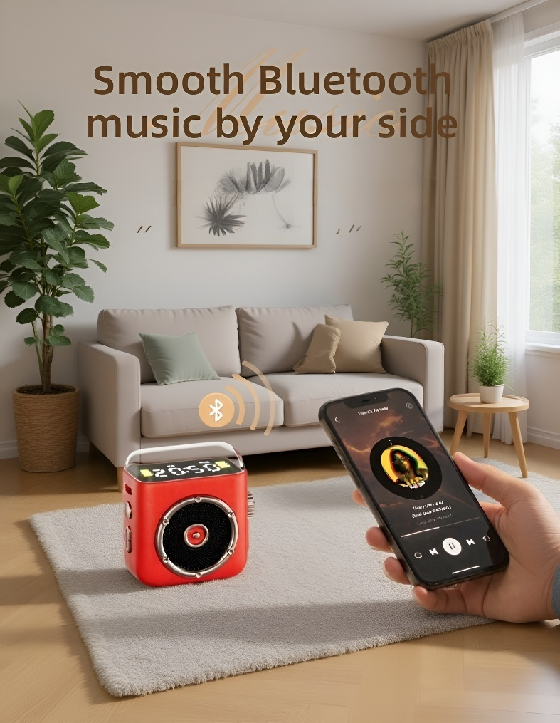 Wireless audio speaker with easy clip attachment