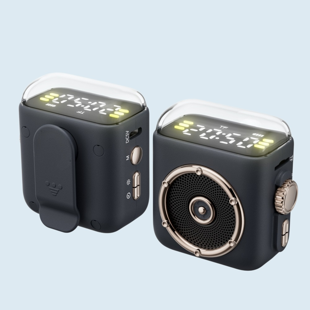 Retro Mini Magnetic Bluetooth Speaker with Clip