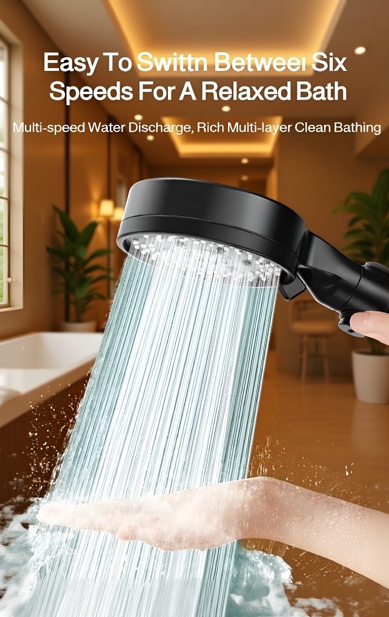 Water-saving shower head for efficient bathing