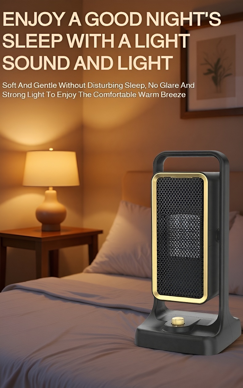 Portable vertical heater close-up