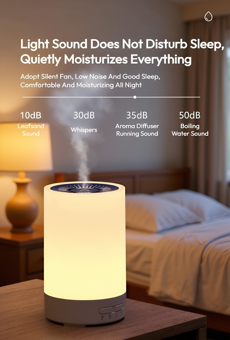 Stylish USB Humidifier with Colorful LED Lighting