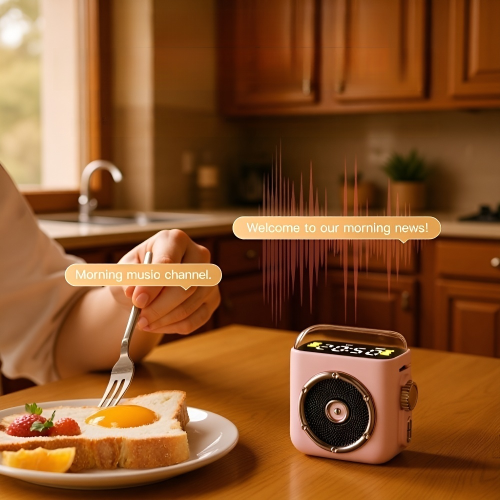 Retro Mini Magnetic Bluetooth Speaker with Clip