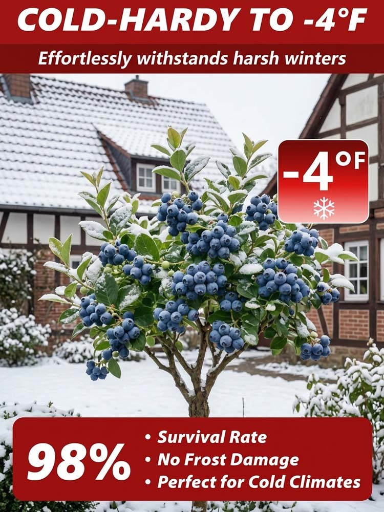 🫐【No fruit, full refund】Duke Blueberry Sapling - XXL Jumbo Fruit, High Yield, Ideal for Garden or Potted Planting