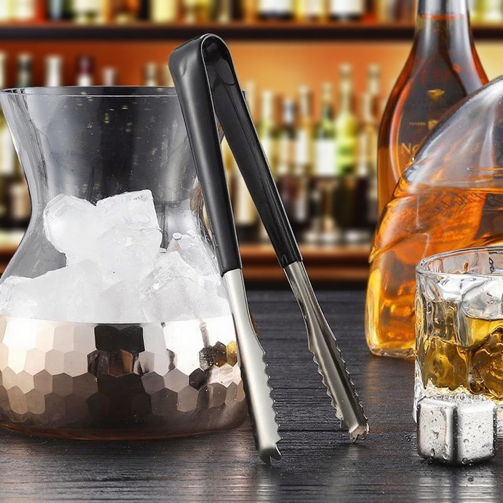 Edelstahl Eiswürfelzange, Lebensmittelszange für Zuckerwürfel und Eis