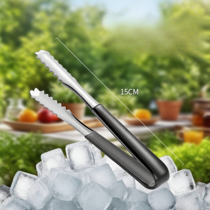 Edelstahl Eiswürfelzange, Lebensmittelszange für Zuckerwürfel und Eis