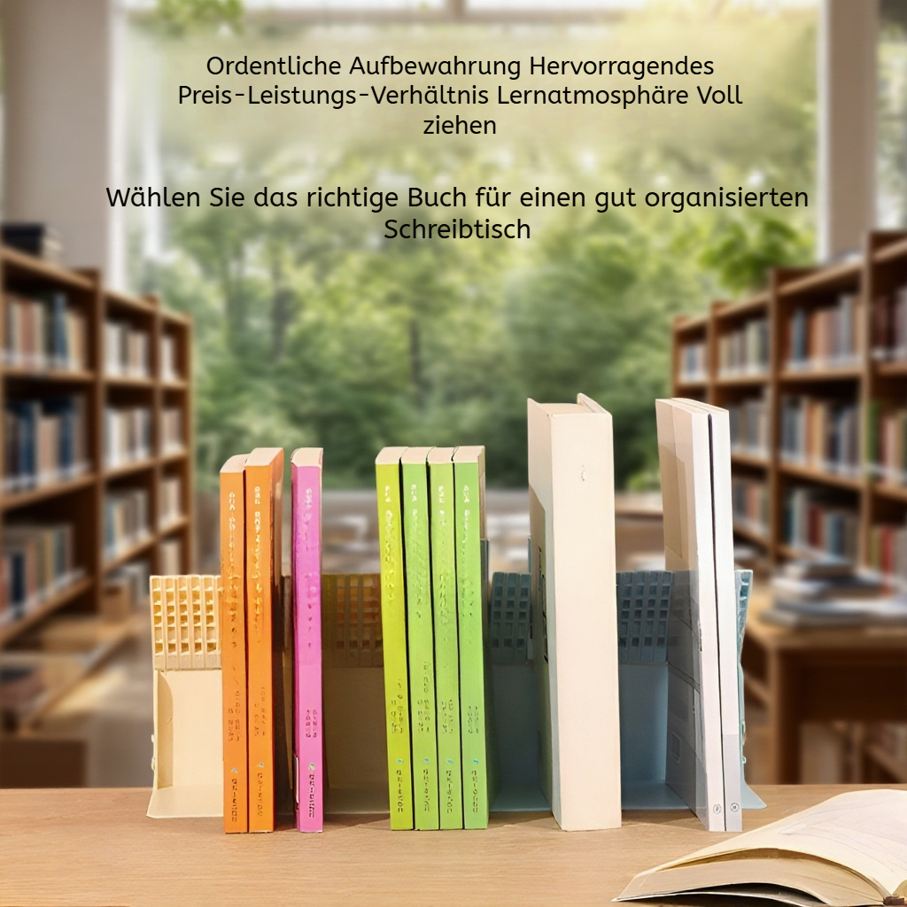 Kunststoff Buchhalter Tischregal Aufbewahrungsständer für Bücher