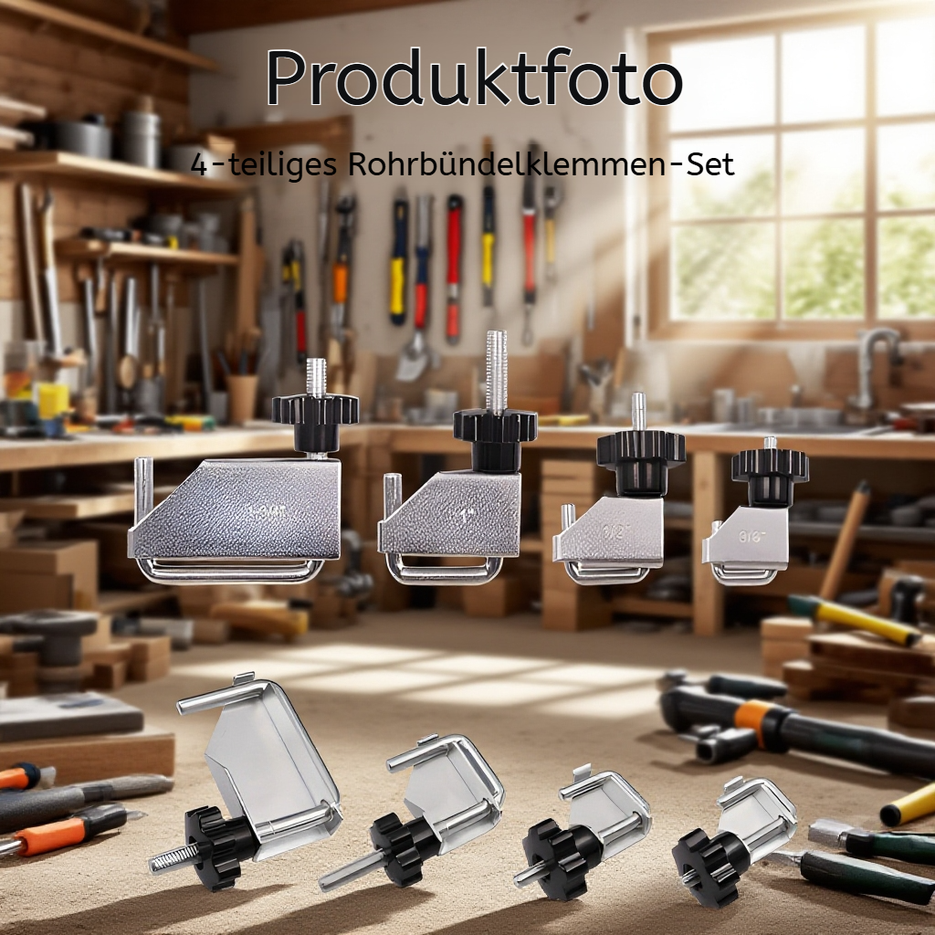 Wasserrohr-Klemmenzangen Set, 4-teilig, für Fahrzeug-Wasser- und Ölleitungen, U-förmige Stahlzangen