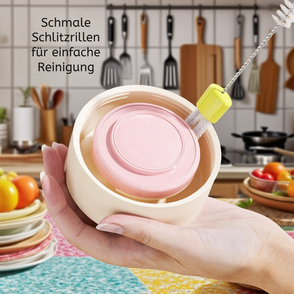  Duale Herz-Tassenbürste, Flaschen- und Strohhalmbürste, Pilzförmige Baby-Reinigungsbürste