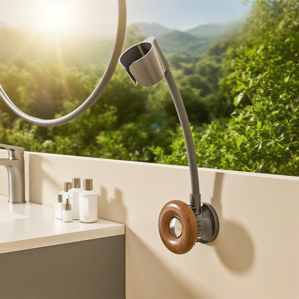 Multifunktionaler Badezimmer Haartrockner-Halter und Organizer