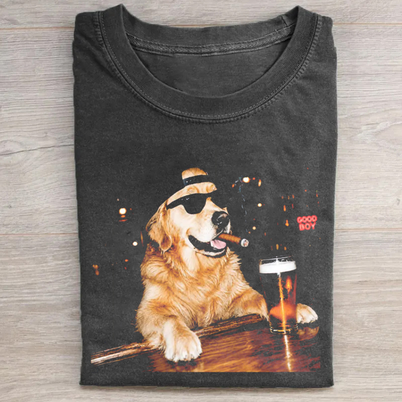 Golden Retriever Drinking Beer T-Shirt