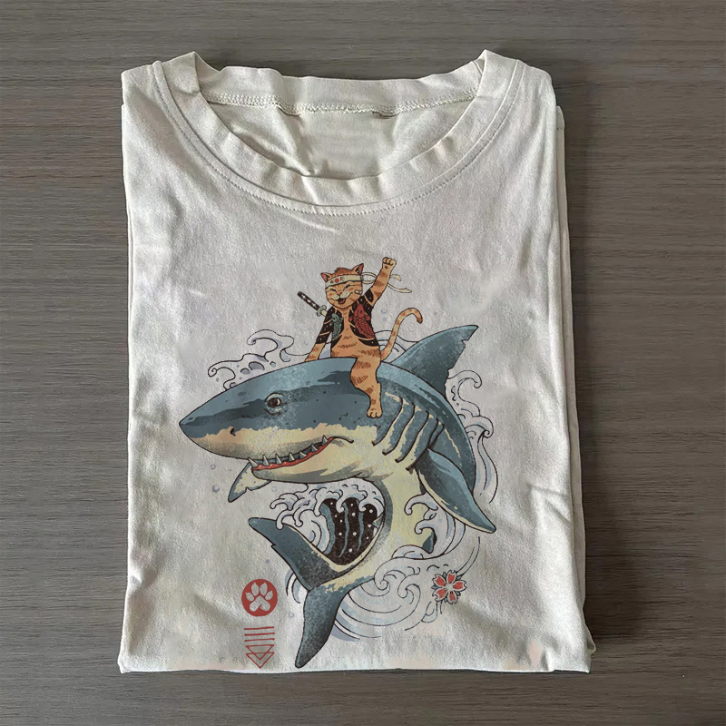 Cat And Shark T-shirt