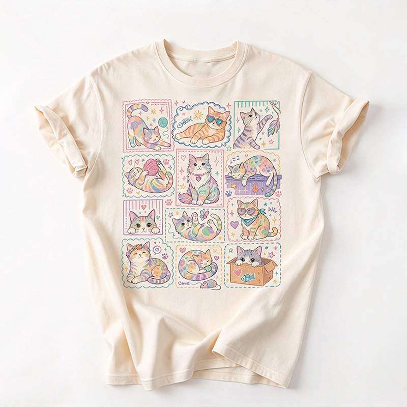 Pastel Kawaii Cat T-shirt