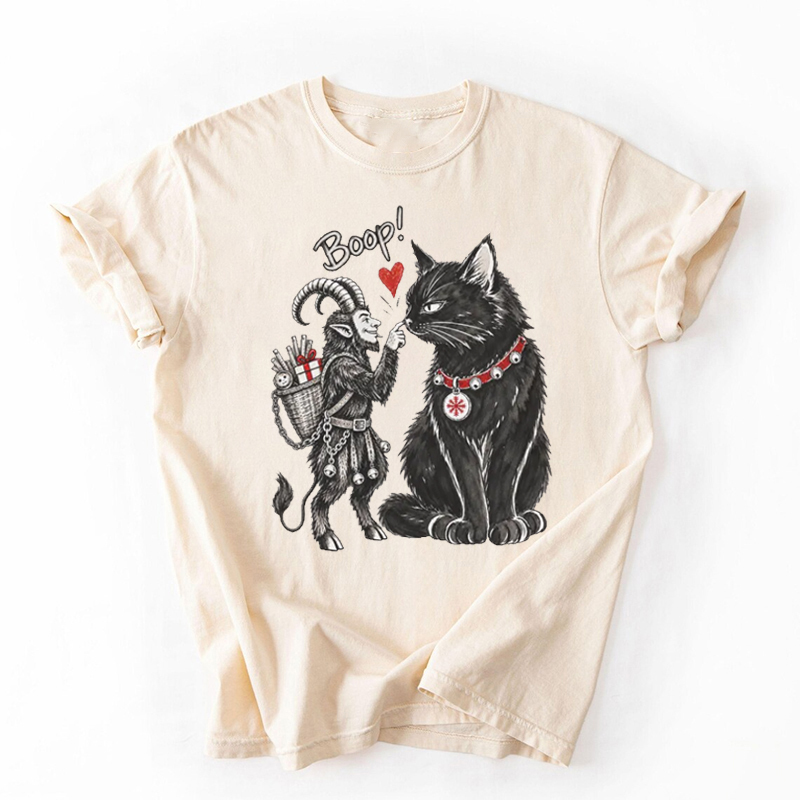 Krampus & Yule Cat Boop T-shirt