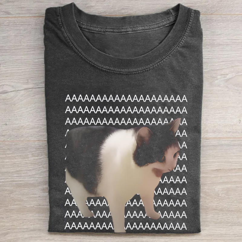 Screaming Cat Meme T-shirt