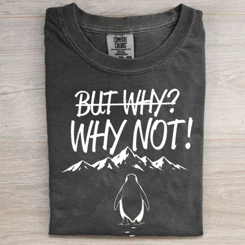 But Why / Why Not Penguin Meme T-shirt