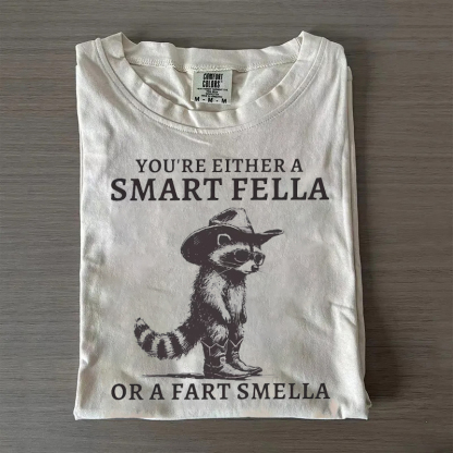 Retro Smart Fella Raccoon 90s  T-Shirt