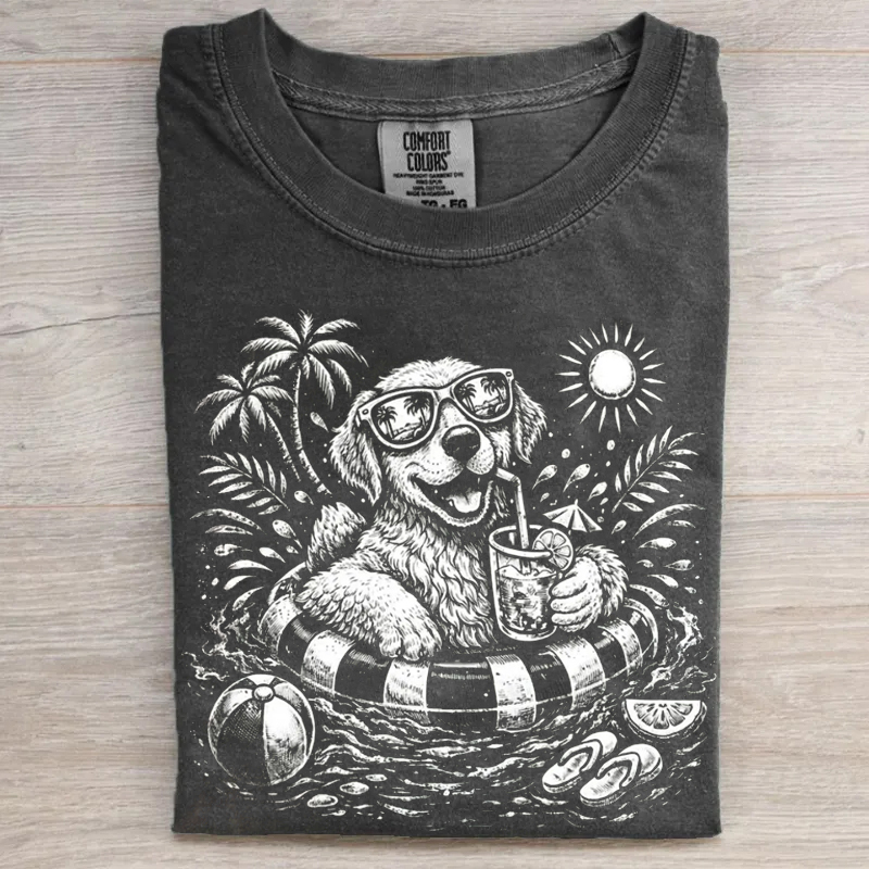 Goldendoodle Summer Beach Dog T-Shirt