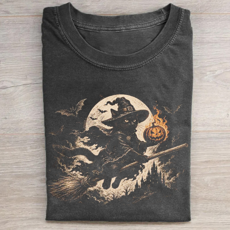 Just a Spooky Cat Halloween T-shirt